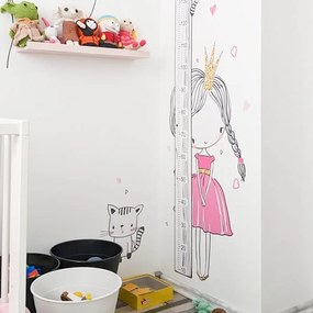INSPIO groeimeter aan de muur - Prinses met een katje