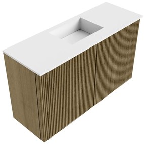 Mondiaz Joya 70cm toiletmeubel dusk met wastafel faye midden zonder kraangat talc