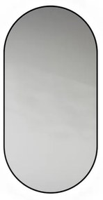 Looox Mirror collection spiegel - ovaal 40x80cm - ind.CCT verl. matt black SPBLOVCCT4080