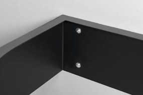 Sapho Pulse wastafel console mat zwart links 74.5x44.5cm