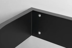 Sapho Pulse wastafel console mat zwart links 74.5x44.5cm