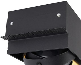 Set van 6 Inbouwspot zwart GU10 AR111 Trimless - Oneon