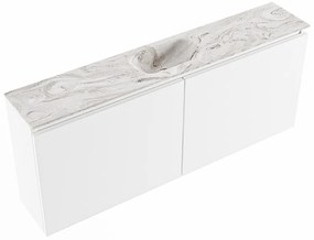 Mondiaz Ture DLux toiletmeubel 120cm talc met wastafel glace midden met kraangat