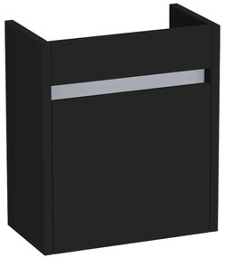 Saniclass Future Fonteinonderkast - 40x45x22cm - 1 linksdraaiende deur - greep - MDF - mat zwart 1022
