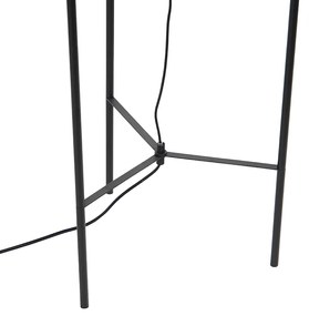 Design vloerlamp zwart met smoke glas - Bliss