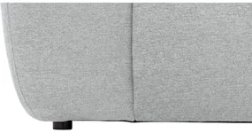 Goossens Excellent Bank Kubus - 40 X 40 Cm Stiksel lichtgrijs, stof, 1,5-zits, modern design met chaise longue rechts