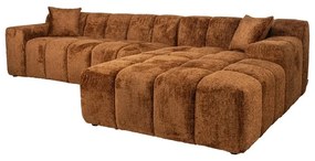 Richmond Interiors Cube Sofa Hoekbank Lovely Cinnamon Bruin 3 Zits + Lounge Rechts