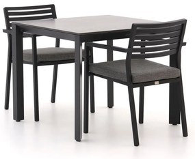 Diningset Bellagio | 2 personen sintered stone | Tuinset stapelbaar | 3-delig | Kees Smit Tuinmeubelen
