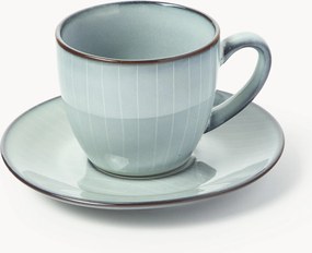 Handgemaakte koffiekopje met schoteltje Nordic Sea