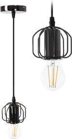 Plafondlamp hangend in de loft zwarte glans stijl APP595-1CP