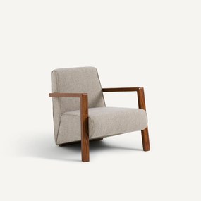Fauteuil in wol en polyester Sanami