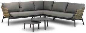 Hoek loungeset 4 personen Aluminium/Outdoor textiel Grijs Coco Nathan/Rimini
