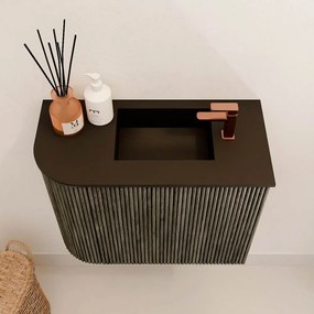Mondiaz Joya 50cm toiletmeubel ronding links shadow met wastafel faye rechts 1 kraangat urban