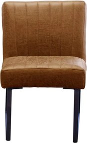 Eetkamerstoel - Hengelo - geschikt voor ronde tafel - lederlook Missouri cognac 03