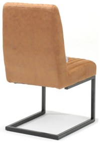 Eetkamerstoel - Sanne - Lederlook Soft Cognac
