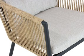 Tuinstoel Aluminium/rope Zwart Hartman Cairo