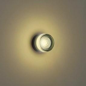 Design wandlamp zwart met licht groen glas IP44 - Michele