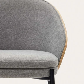 Kave Home Eamy Eetkamerstoel Met Houten Rugleuning Naturel