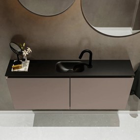 Mondiaz Ture 120cm toiletmeubel smoke met wastafel urban midden 1 kraangat