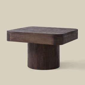Vierkante Salontafel Van Donker Hout - 60 X 60cm.