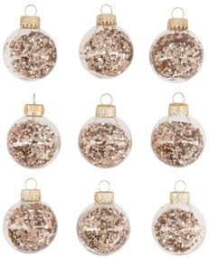 HEMA Kerstballen Glas Ø4cm Koper - 9 Stuks (koper)