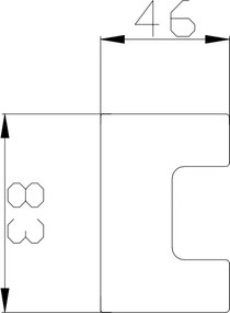 Eastbrook Vercelli messing handdoekhaak met hoek dubbel chroom
