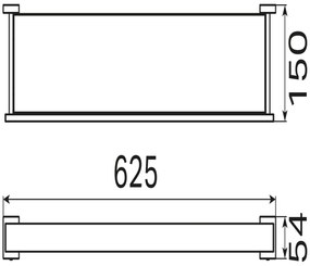 Haceka Edge planchet 60cm chroom