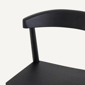 Set van 2 stoelen in eik met zwarte tint, Galb
