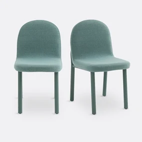 Set van 2 stoelen in getextureerde stof, Polly
