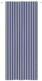 vidaXL Balkonscherm 120x240 cm oxford stof blauw en wit