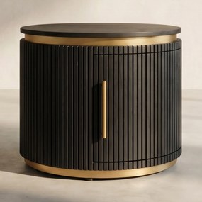 Ronde Salontafel Met Opbergruimte 60 Cm - 60 X 60cm.