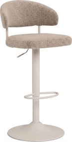 Mazzoni IRIS Latte Beige (stof Monza 60)/poot kasjmier - GESTOFFEERDE BARKRUK VOOR KEUKEN/BAR