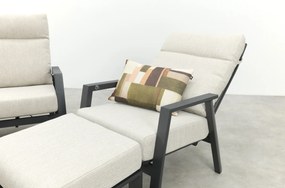 Lagos/Mindo verstelbare 5-zits stoel-bank loungeset - antraciet