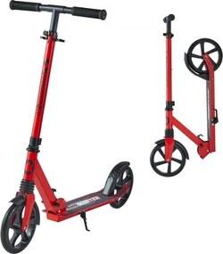 VEVOR Step (2 wielen) voor kinderen vanaf 8 jaar, stadsstep, kinderstep, straatstep met in hoogte verstelbaar stuur en antislip deck, opvouwbare step tot 100 kg, zwart + rood