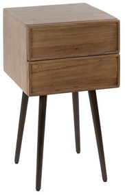 Nachtkastje Met Bronzen Onderstel - 35x35x61cm.