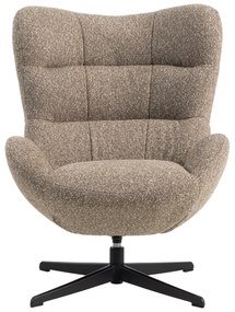 Oorfauteuil Modern Bruine Stof