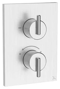 Crosswater 3ONE6 Inbouwthermostaat - thermostatisch - 2 functie - met inbouwdeel - RVS TLCB1500LBPS
