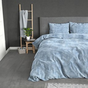 Sleeptime Elegance Two Toned - Blauw - Flanel 1-persoons (140 x 200/220 cm + 1 kussensloop) Dekbedovertrek