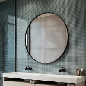 Hipp Design 8200 ronde spiegel matzwart 100cm