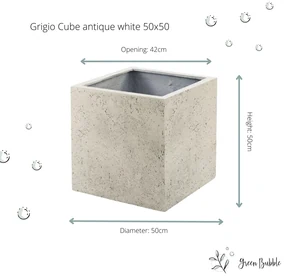 Pot Grigio Cube Antique White