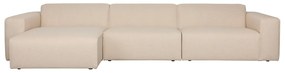 Zuiver Milka Sand Design Bank Met Chaise Longue Links Zandkleur
