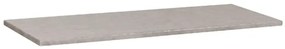 BRAUER Concrete Wastafelblad - 120x46x3cm - zonder kraangat - gecoat beton grijs gemêleerd 2145