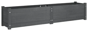 vidaXL Plantenbak verhoogd 150x31x31 cm massief grenenhout grijs