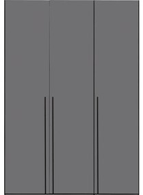 Goossens Kledingkast Easy Storage Ddk, Kledingkast 153 cm breed, 220 cm hoog, 3x glas draaideur