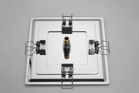 Saniclear Plus Pro inbouw regendouche met inbouw douchekop 30x30cm en staafhanddouche chroom