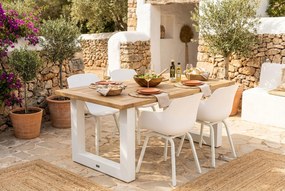 Tuinset 4 personen 180 cm Kunststof Wit Lifestyle Garden Furniture Salina/Talai