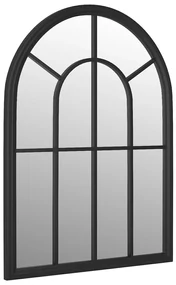 vidaXL Tuinspiegel 60x45 cm ijzer zwart