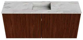 Mondiaz Joya DLux 90cm toiletmeubel ruby met wastafel faye midden zonder kraangat glace