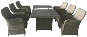 The Outsider Dining Set - Toulouse - Wicker - Brown - The Outsider