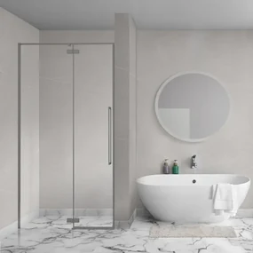 Aqua Vista Oria Linea nisdeur - 130x200cm - incl. montageset - Gunmetal SW1186303/SW1175905